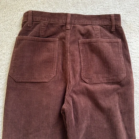 Reformation high rise corduroy pants